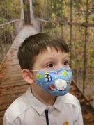 Maska dla dzieci antysmogowa autka + 2 filtry FFP2