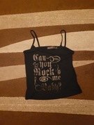 Damska Bluzka Pretty Girl - Top, Rozmiar M, Czarna, Elastyczna, Zadbana