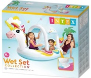 Basen brodzik dmuchany Jednorożec z daszkiem INTEX