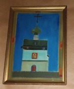 Cerkiew obraz olejny w ramie