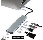 Stacja Dokująca USB C, Koncentrator USB C 6 w 1 