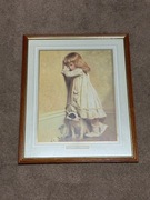 Obrazek CHARLES BURTON Dziewczynka z psem 54 x 44 cm 