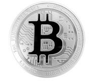 Srebrna moneta Bitcoin 2021 1oz 1 uncja 999 Ag Niue 1.3 mBTC