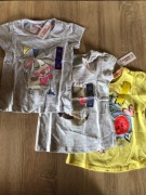 Nowe bawełniane t-shirty bluzki dziewczęce 110 cm