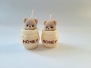 Świeca sojowa handmade miś honey
