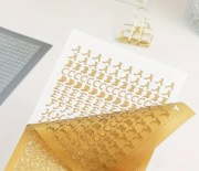 Naklejki Liter Cyfr Motylki Gwiazd Srebrno Złote PVC Samoprzylepne 20 ark