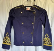 Marynarka dziewczęca - granat ze złotymi dodatkami