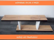 półka 63x20x10 z odpadów z defektami 