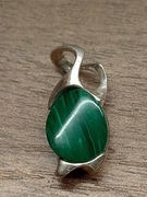 Srebrna zawieszka wisior z malachitem 925 na święta mikołajki lub ślub ? 