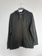 Bluza Nike zip hoodie khaki  rozpinana  logo  streetwear