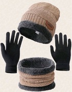 Nowy cieplutki komplet z futerkiem Sweterkowy w pudełku Mikołajki Gwiazdka