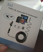 3-w-1 Endoskop przemysłowy kamera inspekcyjna Borescope wbudowana 6 8X