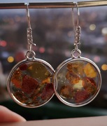 Piękny zestaw kolczyki +zawieszka. BURSZTYN. Rękodzieło. 
