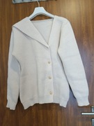 Ciepły sweter damski beżowy 