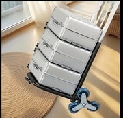 Wytrzymały składany wózek ręczny z trójkątnymi kołami - składany solidny 