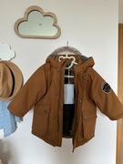 Kurtka zimowa ocieplana, płaszcz brązowy name it 74-80 cm / 9-12 mies.