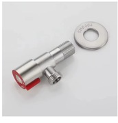 Zawór do wody  (czerwony) Zawór kątowy z stali nierdzewnej 1/2 cal