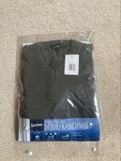 Sweter męski w szpic, ciemnozielony, rozmiar 48 , kaszmir