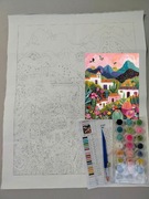 Malowanie po numerach 40x50 miasteczko