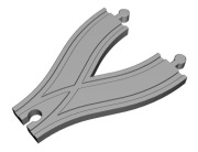 Tor tory IKEA LIDL BRIO drewniane - łącznik zamiennik skrzyżowanie rozjazd