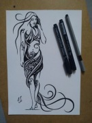 Rysunek: w sukni - cienk - blok t. A4 250 g/m2