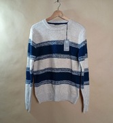 Guess Sweter Męski Szary w Pasy Oryginalny Rozmiar S