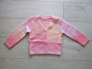 Nowy dziewczęcy rozpinany swetr z efektem ombre romiar 98