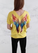 Bluzka damska skrzydła z krótkim rękawem  firmy Minouu