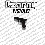 Czarny pistolet brelok