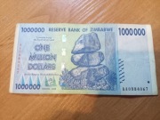 ZIMBABWE  1 Milion Dollarów   2008 r.