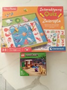 Interaktywny Quiz Zwierzęta Clementoni, gra edukacyjna 3-5 lat +GRATIS LEGO
