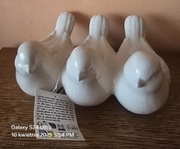 Figurki ceramiczne kolekcjonerskie NOWE. Ptaszki 3szt.