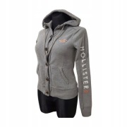 HOLLISTER S XS ROZPINANA KAPTUR BLUZA DAMSKA BAWEŁNA DUŻO LOGO