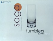 Szklanki do soku wody long drink KROSNO SAGA 300ml