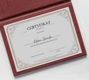 Certyfikat - z okazji 40-tych urodzin