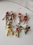 Bombki pajacyki ludziki z PRL retro stare ozdoby choinkowe zawieszki