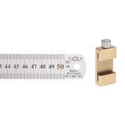 HARFINGTON – Linijka stalowa 2 w 1 z blokiem traserskim, 50 cm / 20"