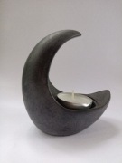Świecznik dekoracyjny , betonowy półksiężyc 