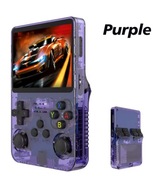 Nowa konsola retro R36S Fioletowa - 64 GB Linux Legalny Emulator 20k+ gier