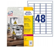 ETYKIETY WODOODPORNE AVERY 45,7x21,2mm L4778