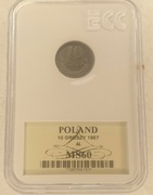 10 GROSZY 1967 - grading GCN MS60