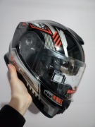 Czarny kask motocyklowy  Full face  57-61cm rozmiar L