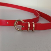 **lakierowany czerwony PASEK do sukienki 94 x 1,5 cm