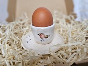Ceramiczny kieliszek na jajko z talerzykiem handmade