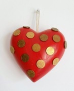 Ręcznie wykonane Serce Szczęścia z gipsu Unikatowy Prezent