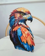 Figurka Orzeł Figurka stojąca Drewniana  Ptak Dekoracja do salonu Art deco