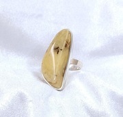 Pierścionek - Srebro i Bursztyn