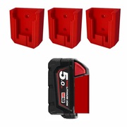 3x Uchwyt na baterie akumulator Milwaukee M18 click ZESTAW wieszak ścienny