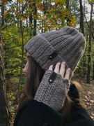 Czapka i szalik ręcznie robiona wełna