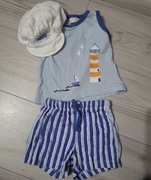 Letni komplet spodenki bluzka i czapeczka